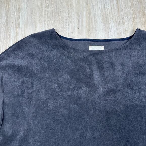 Aritzia Wilfred Free Nori Vegan Faux Suede Boxy Pockets Lagenlook Shift Dress S - Picture 3 of 14